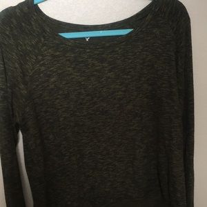 long sleeve army green “plush “ shirt from AEO